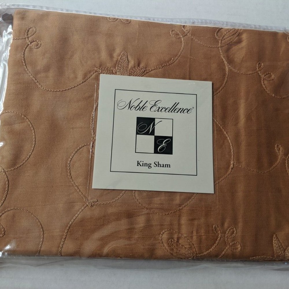 NOBLE EXCELLENCE MATALAN EMBROIDERED GOLD (1) KING PILLOW SHAM 20X36 Dillards